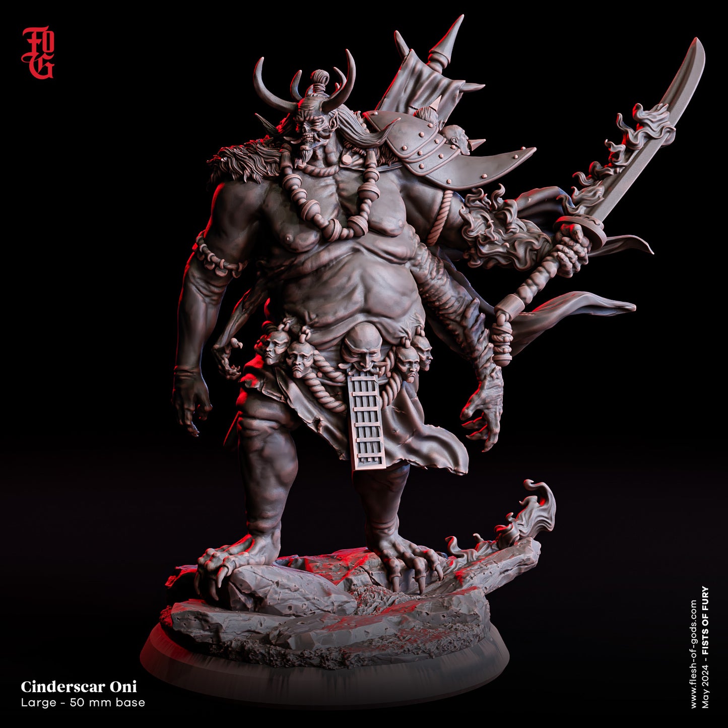 Cinderscar Oni Miniatures | Large Miniatures | War King Miniatures