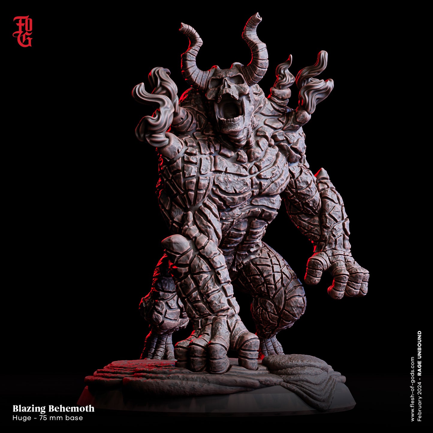 Blazing Behemoth Miniature | Tabletop Miniature | War King Miniatures