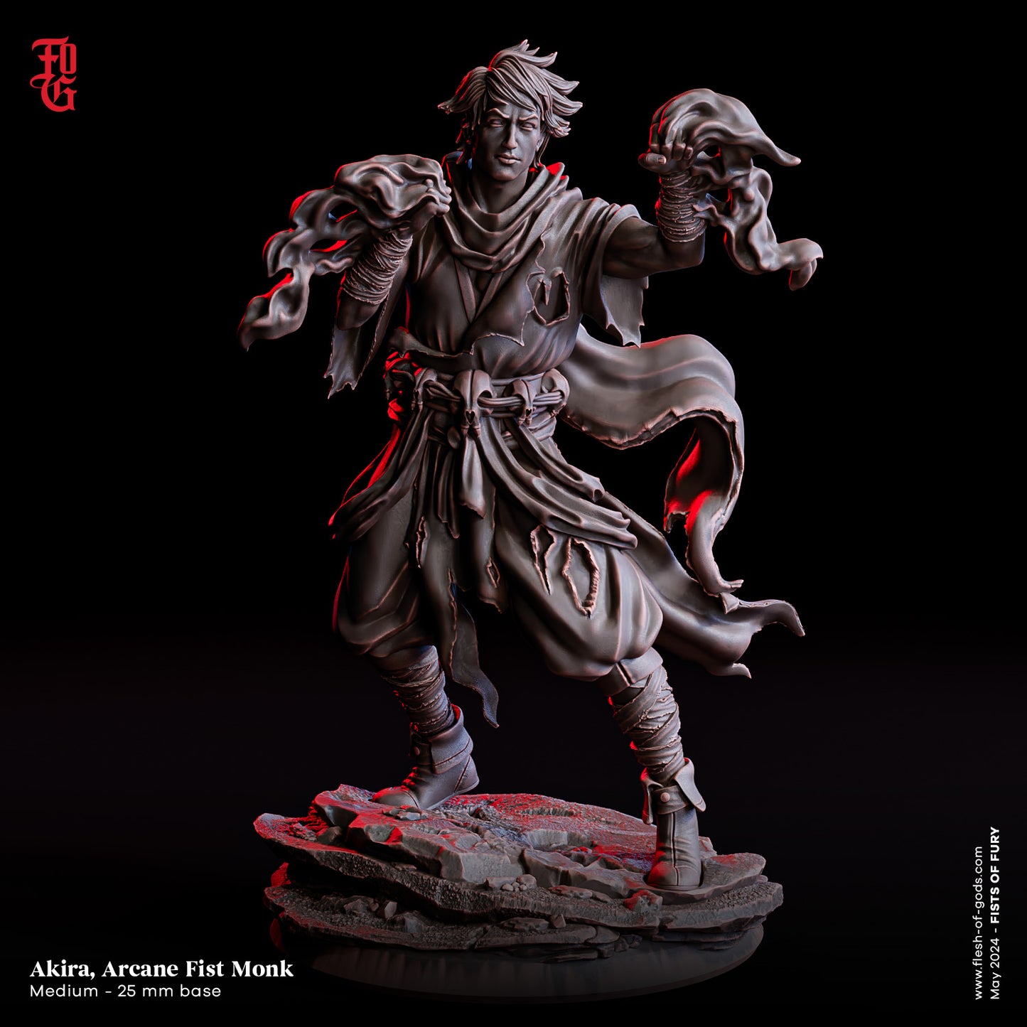 Akira Miniatures | Arcane Fist Monk Miniatures | War King Miniatures